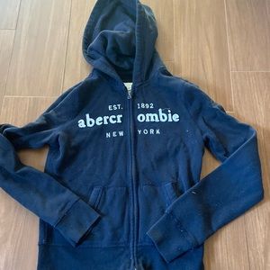 Kids Abercrombie & Fitch Blue Full Zip Up Hoodie Size XL